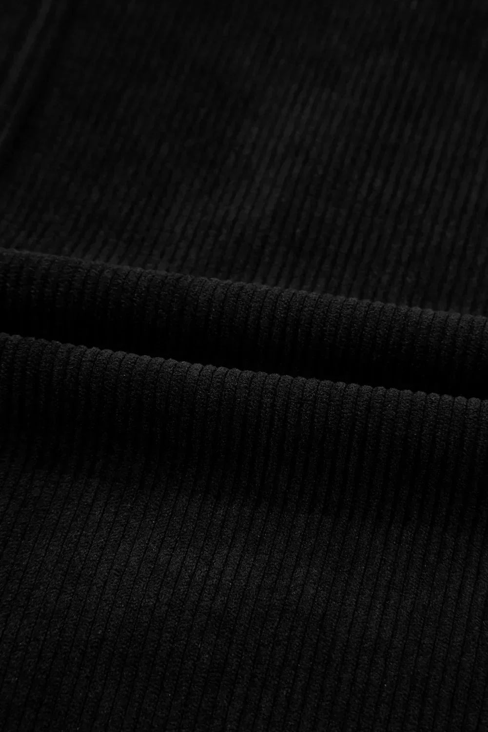 Black Corduroy Exposed Seam Sleeveless Mini Dress