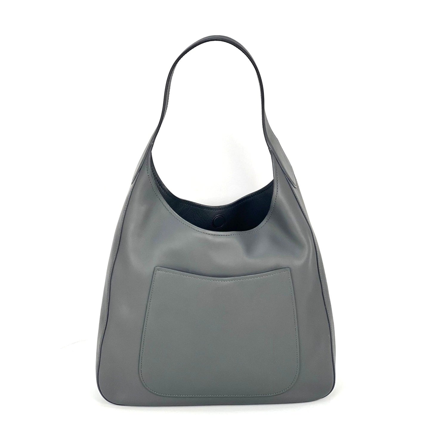 Sac hobo gris Prada Vitello Daino