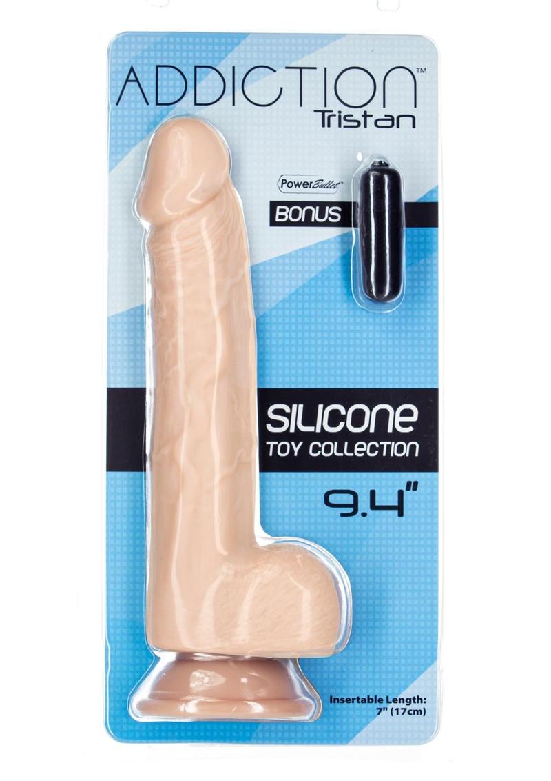 Addiction Tristan Realistic Silicone Dildo with Bonus Power Bullet