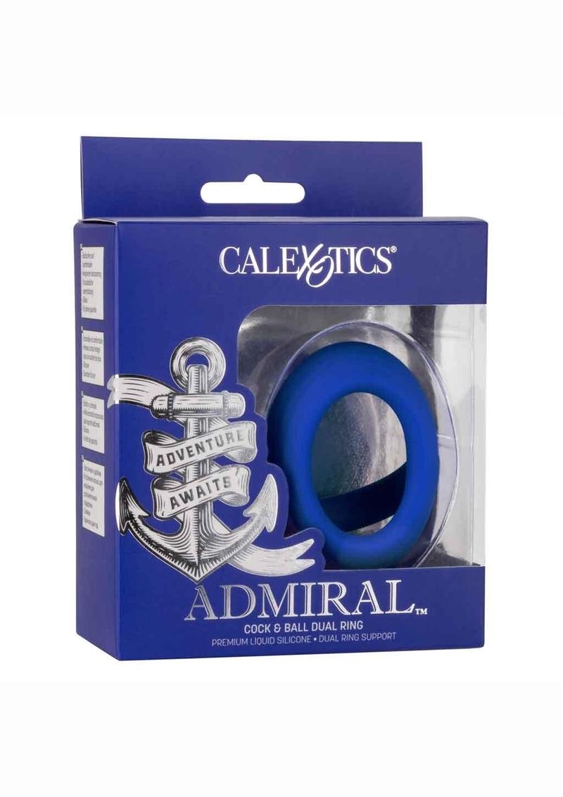 CalExotics Admiral Dual Silicone Cock And Ball Ring Comfortable Fit