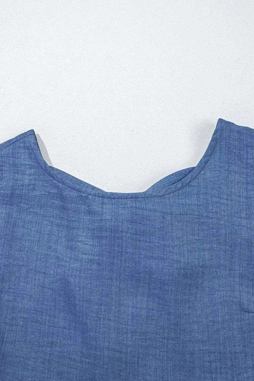 Ashleigh Blue Sleeveless Knot Backless Ruffle Hem Mini Dress