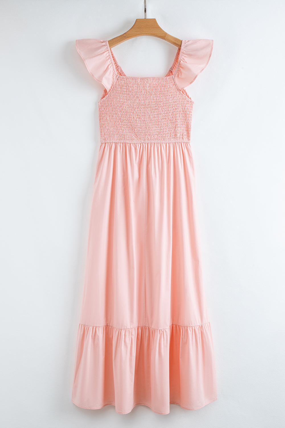 Ashlyn Flutter Sleeve Smocked Bodice Maxi Dress