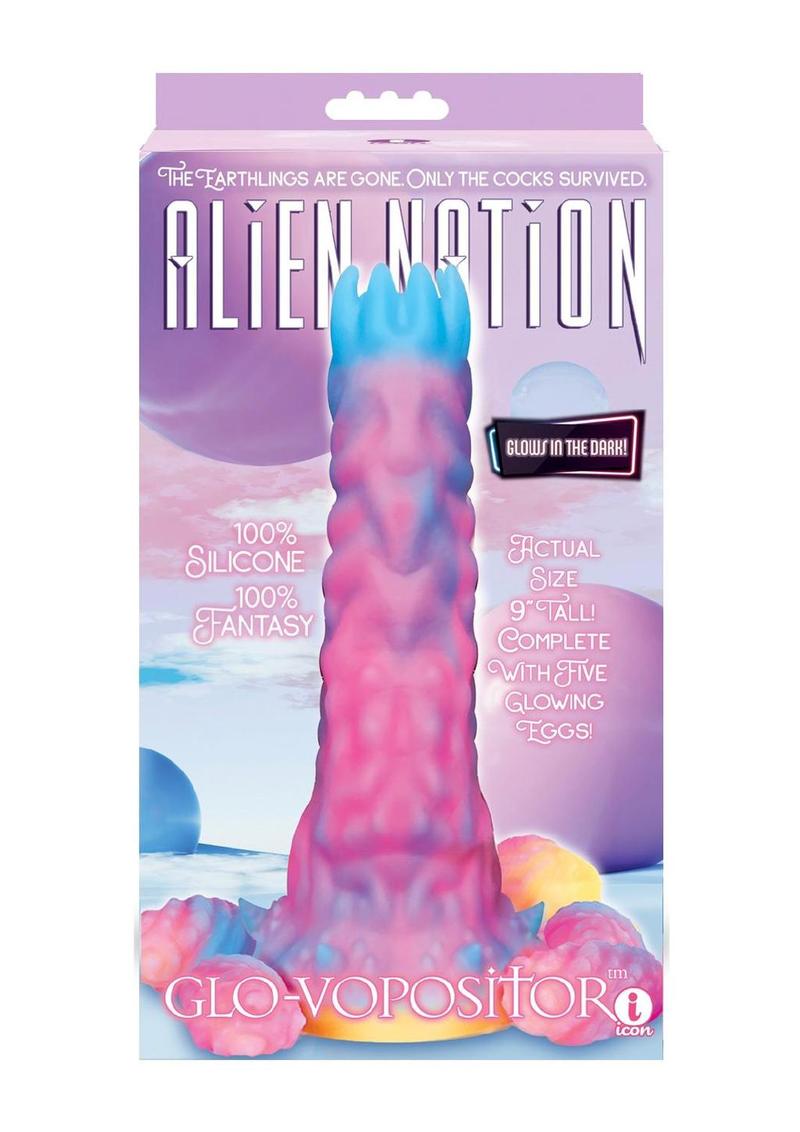 Alien Nation Glo-Vopositor Silicone Glow In The Dark Dildo