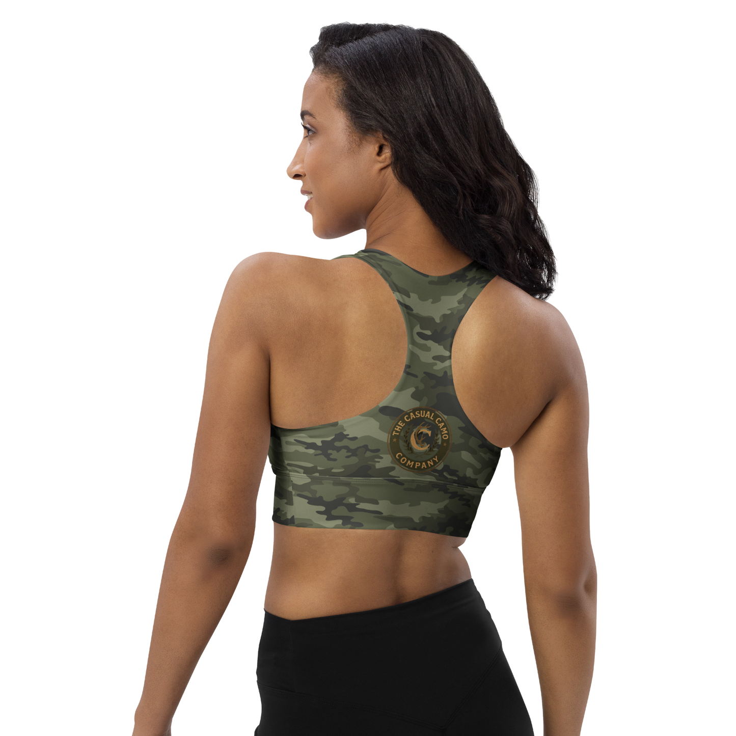 The Casual Camo Company Longline Sports Bra
