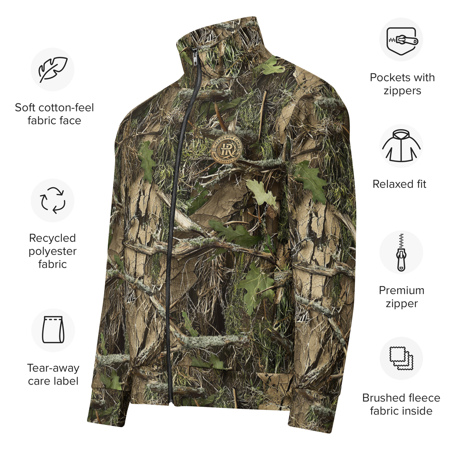 HedgeRow Camo Unisex Track Jacket