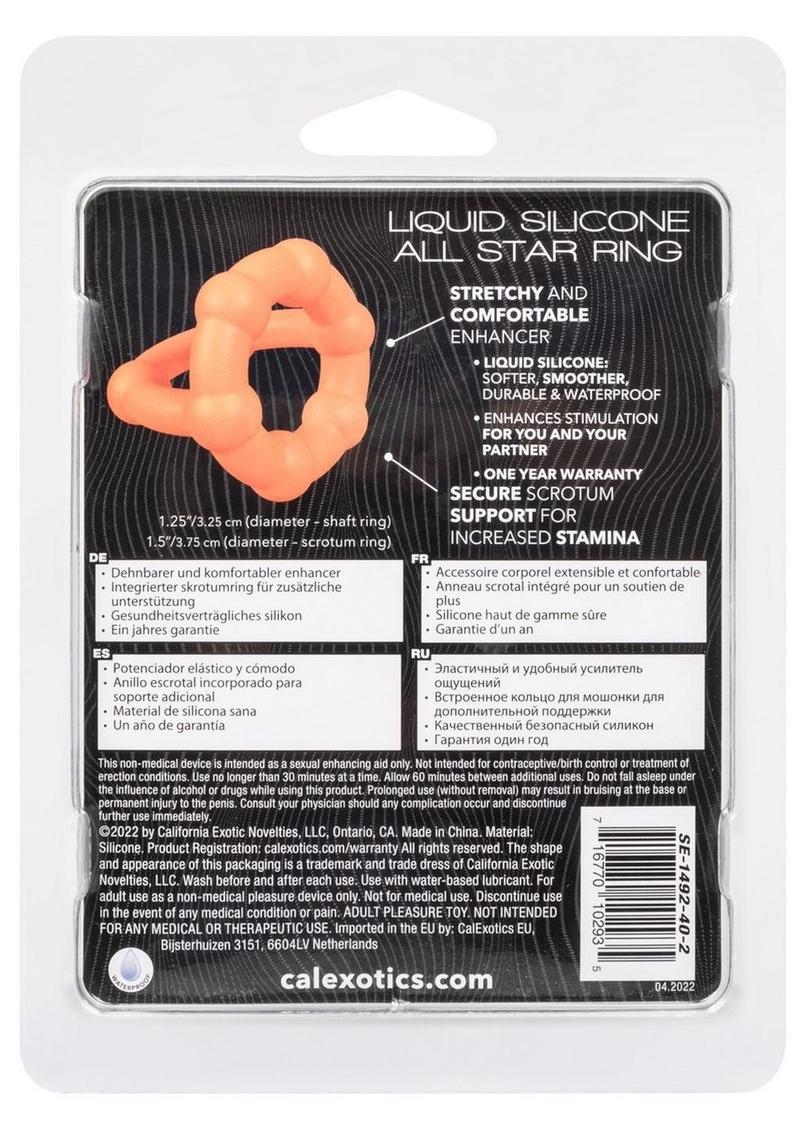 CalExotics Alpha Liquid Silicone All Star Ring