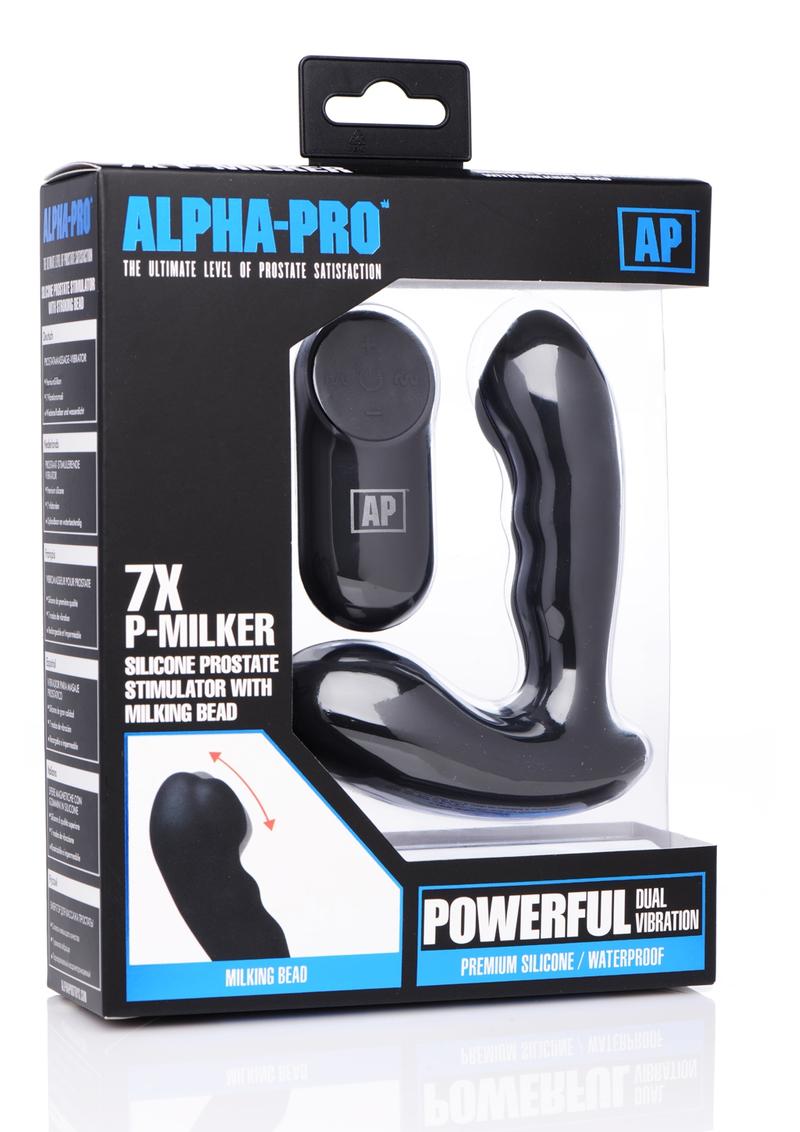 Alpha Pro P-Milker Silicone Prostate Stimulator with Milking Bead