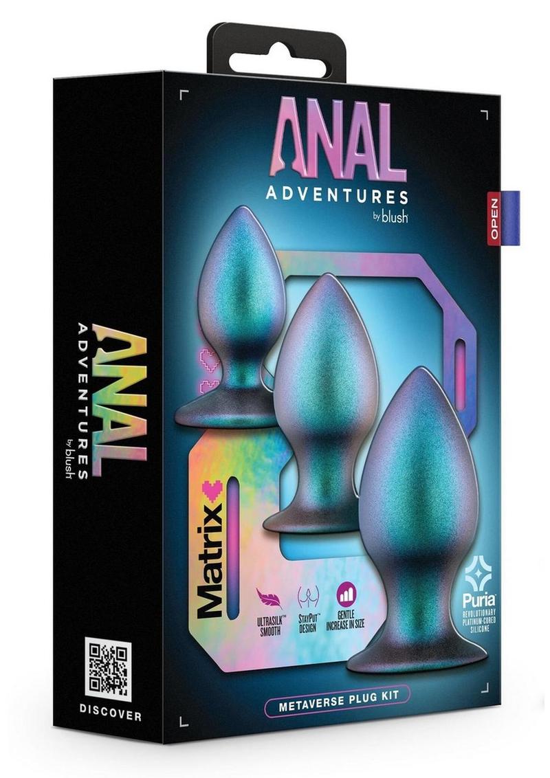 Anal Adventures Matrix Metaverse Plug Kit 3-Piece Silicone Set