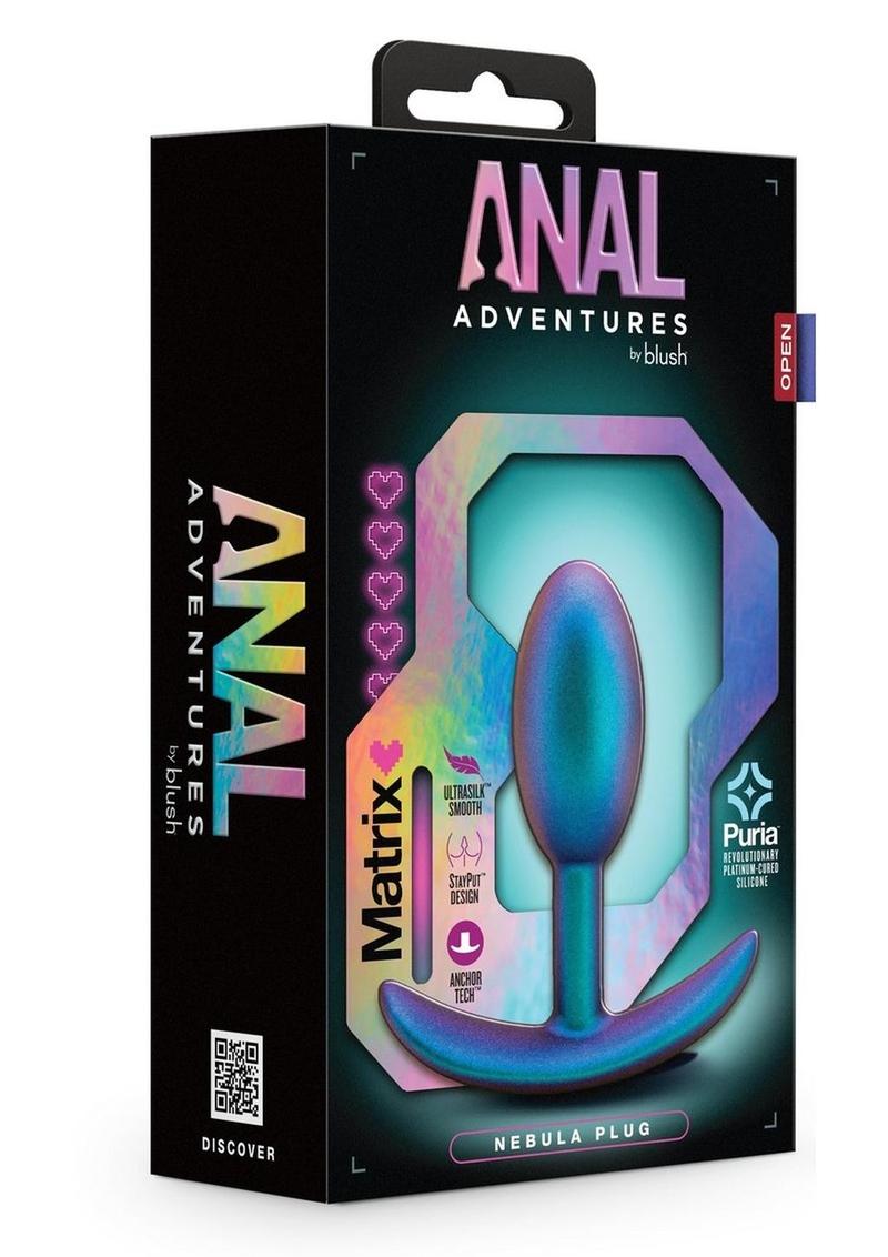 Anal Adventures Matrix Nebula Plug Silicone Anal Plug in Lunar Blue