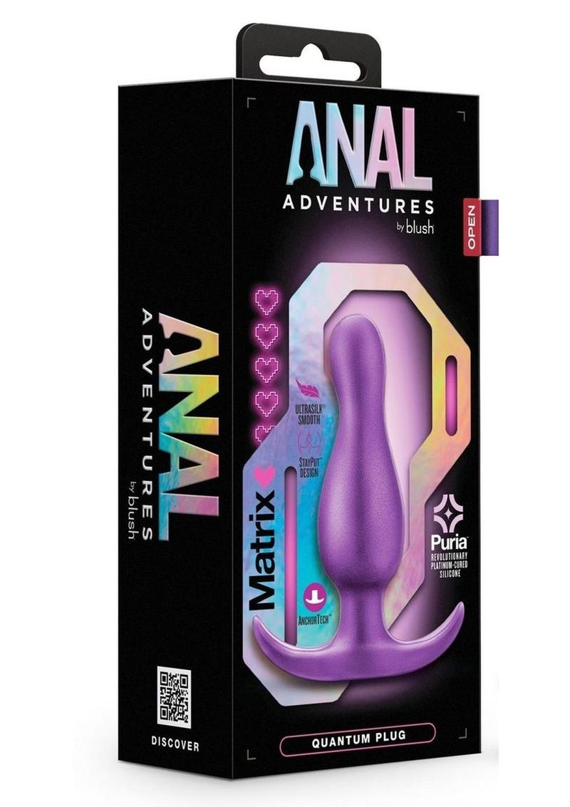 Anal Adventures Matrix Quantum Silicone Anal Plug in Galactic Purple