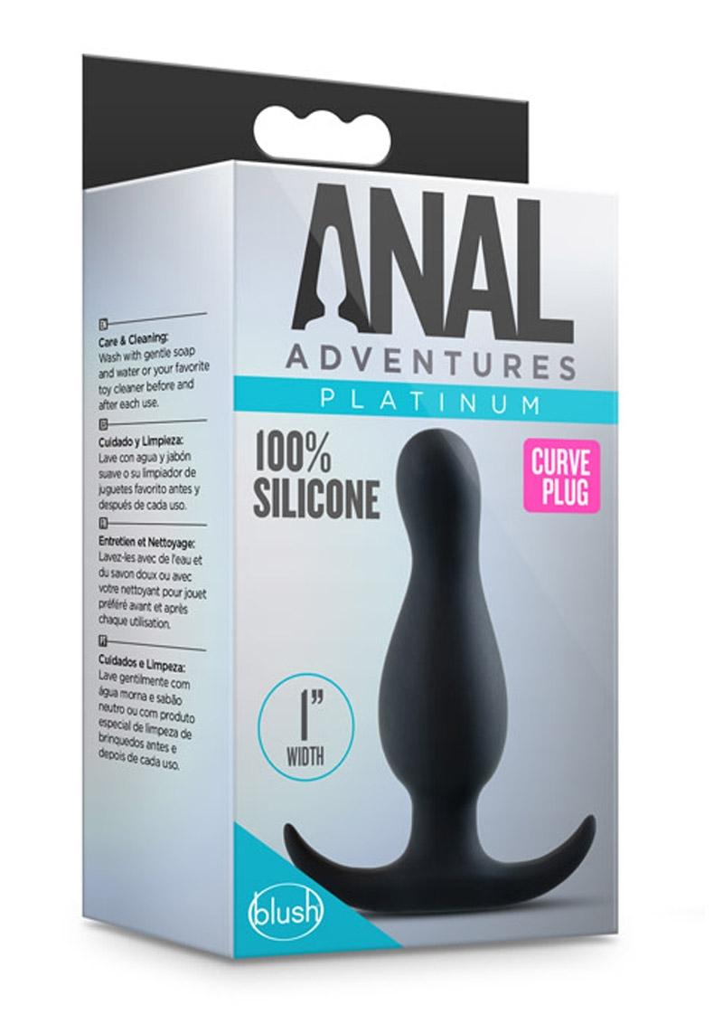 Anal Adventures Platinum Curve Silicone Width Butt Plug