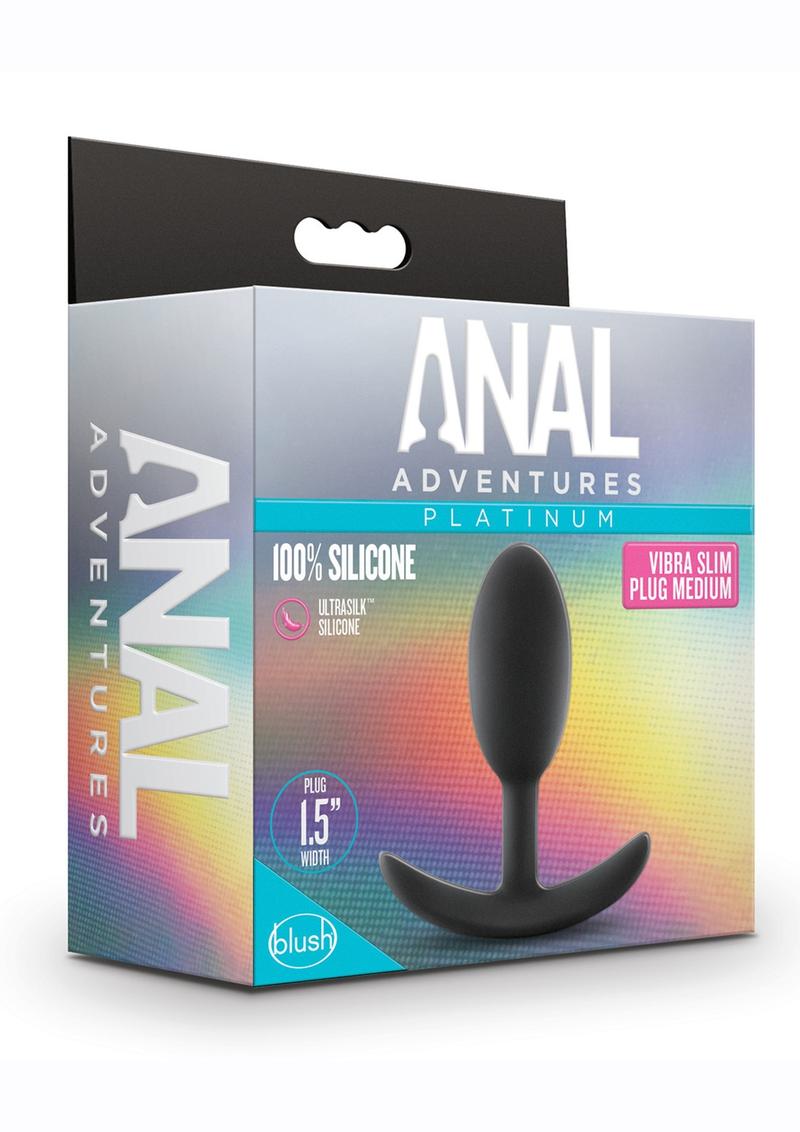 Anal Adventures Platinum Vibra Slim Plug Medium