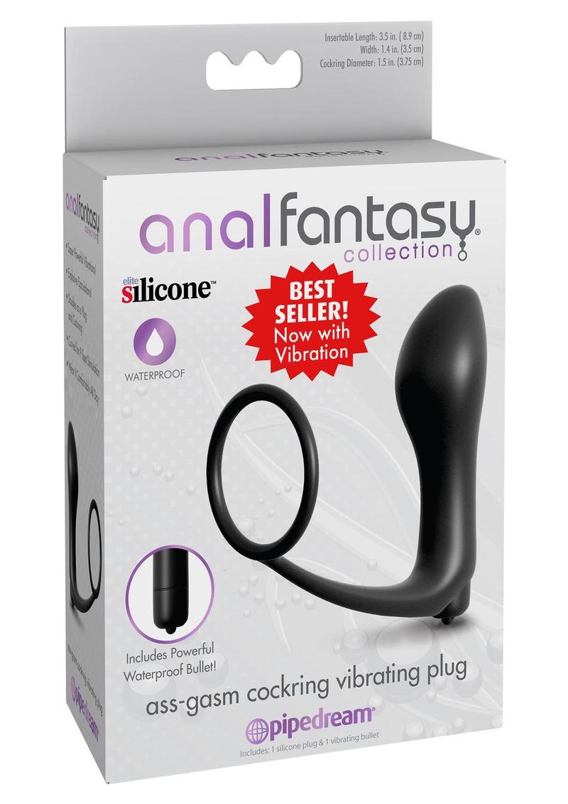 Anal Fantasy  Ass Gasm Cock Ring Vibrating Plug Kit