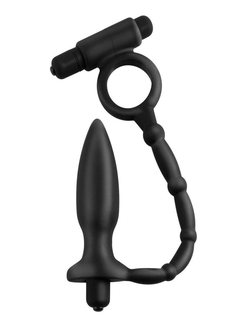 Anal Fantasy Elite Silicone Ass Kicker Plug with Cockring
