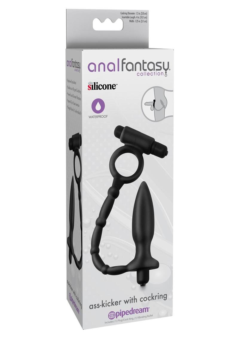 Anal Fantasy Elite Silicone Ass Kicker Plug with Cockring