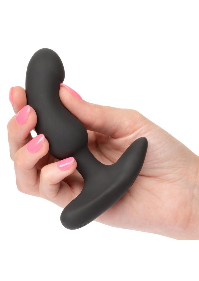 Rechargeable Curved Probe Silicone Anal Plug