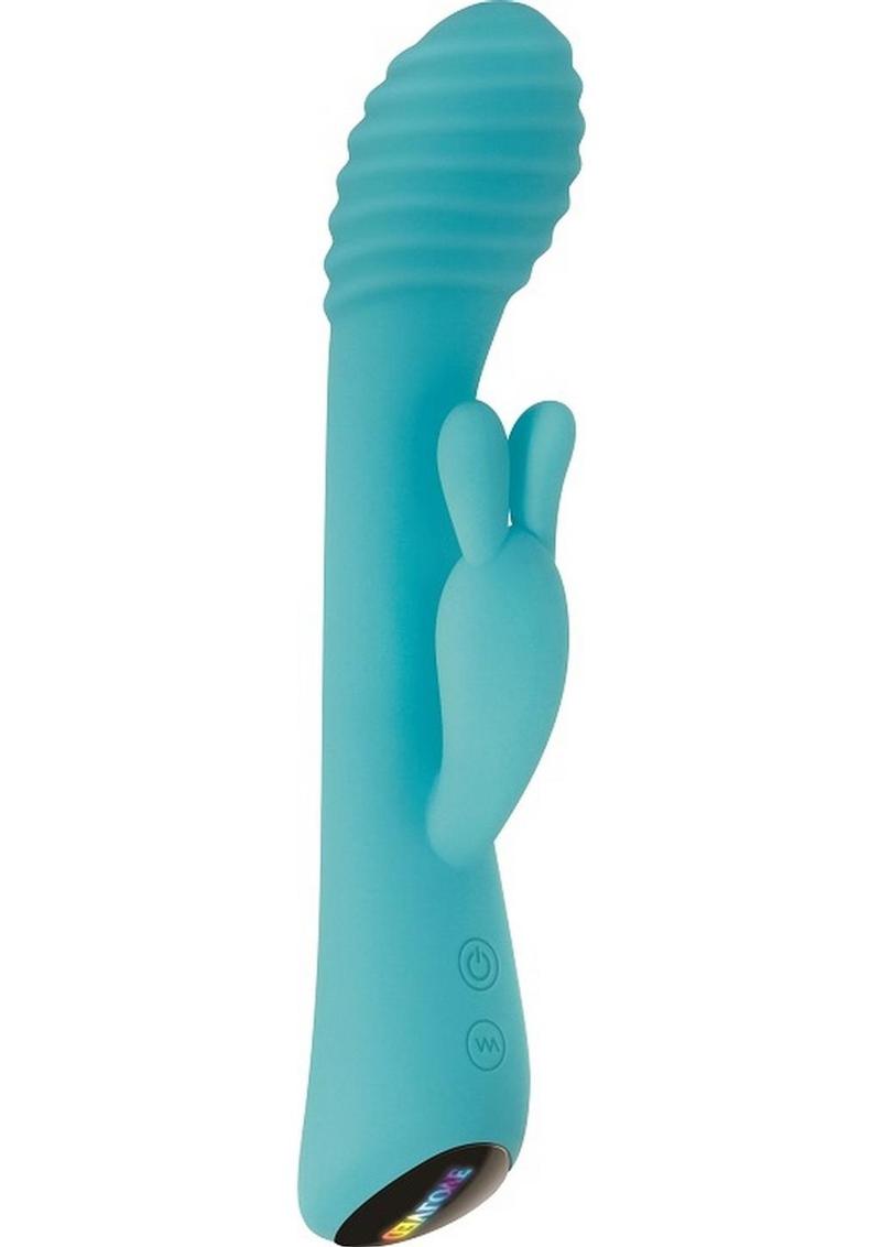 Evolved Aqua Bunny Rechargeable Silicone Rabbit Vibrator