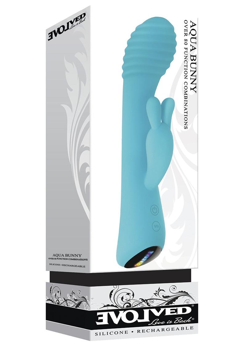 Evolved Aqua Bunny Rechargeable Silicone Rabbit Vibrator
