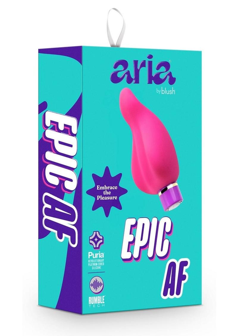 Aria Epic AF Rechargeable Silicone Vibrator Fuchsia Rumble Tech