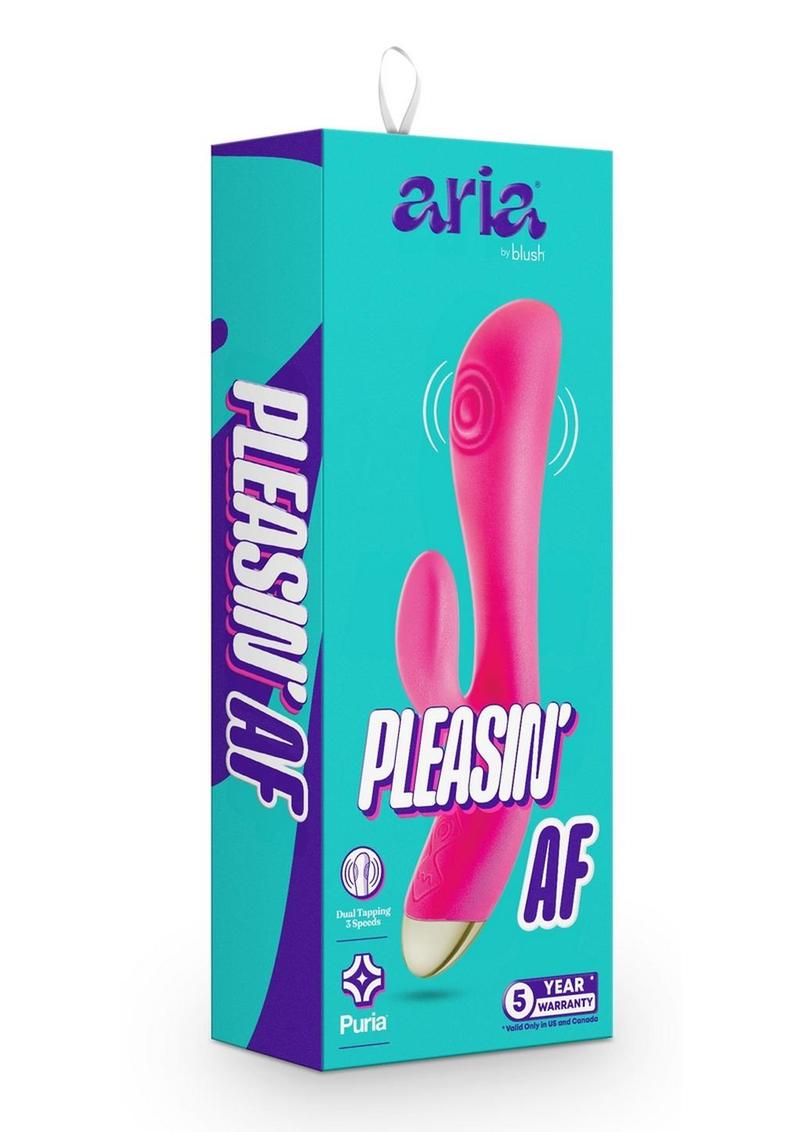 Aria Pleasin AF Rechargeable Silicone Rabbit Vibrator