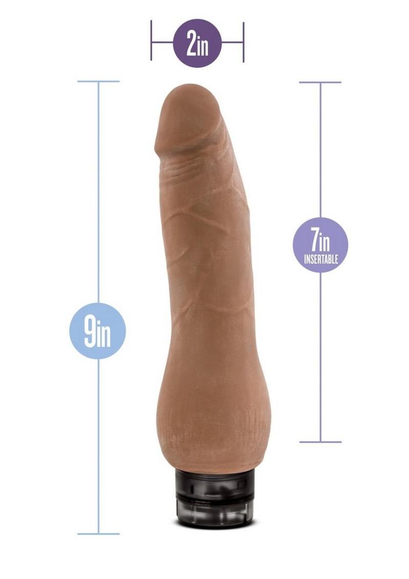Au Naturel Tomas 9-inch Vibrating Caramel Dildo