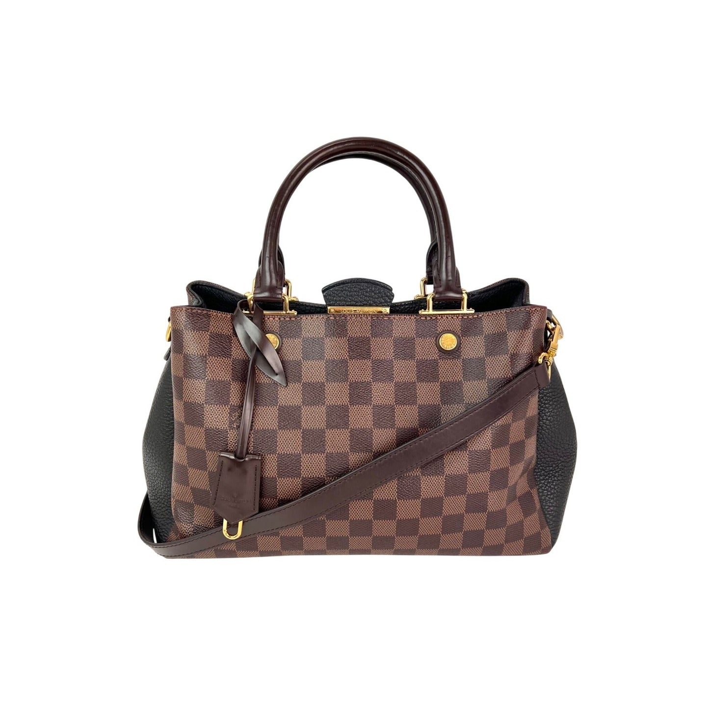 Louis Vuitton Damier EbeneCuir Taurillon Brittany Sac à bandoulière noir