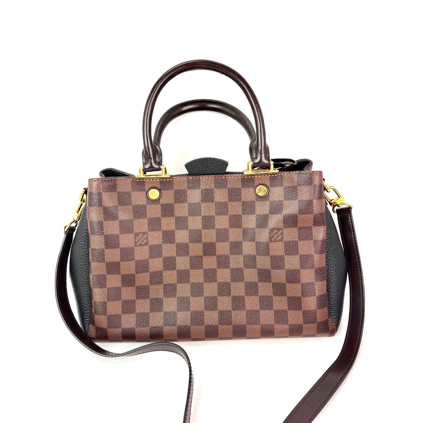 Louis Vuitton Damier EbeneCuir Taurillon Brittany Sac à bandoulière noir
