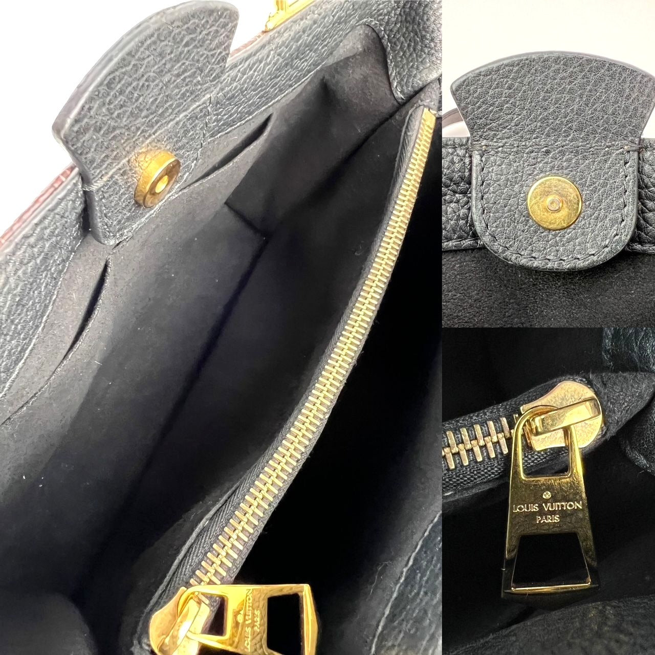 Louis Vuitton Damier EbeneCuir Taurillon Brittany Sac à bandoulière noir