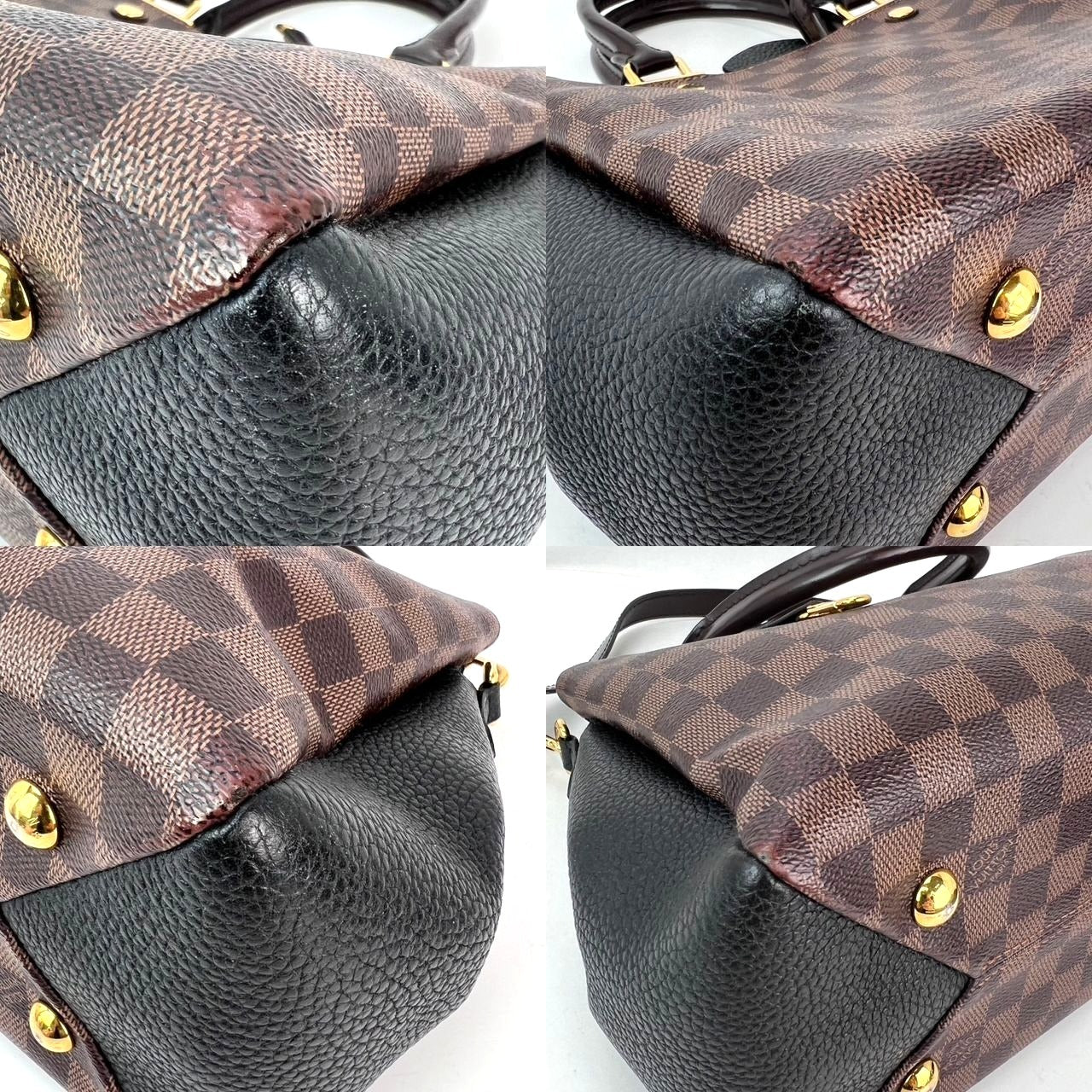 Louis Vuitton Damier EbeneCuir Taurillon Brittany Sac à bandoulière noir