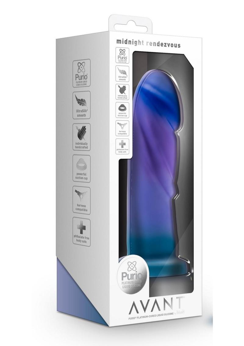 Blush Avant Midnight Rendezvous Silicone Dildo Ocean Blue