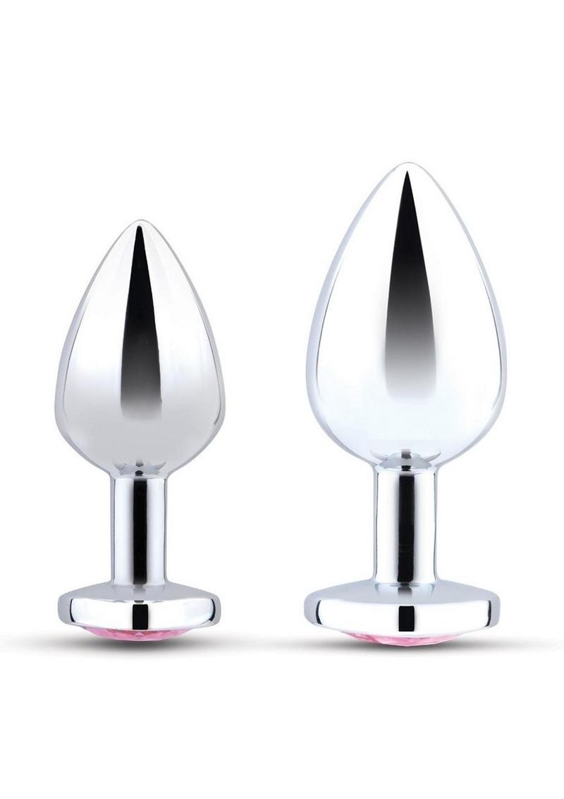 B-Vibe Jewel Heart Metal Butt Plug Training Set