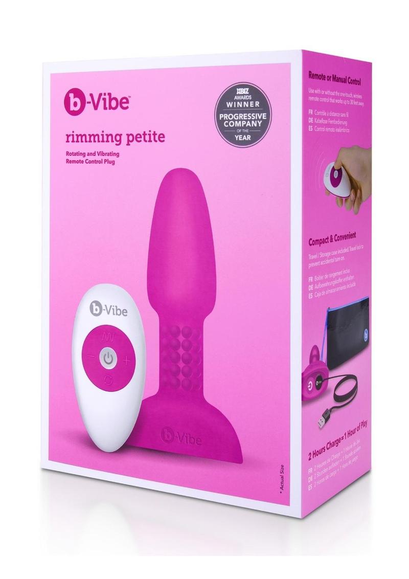 B-Vibe Rimming Petite Silicone Anal Plug With Remote Control