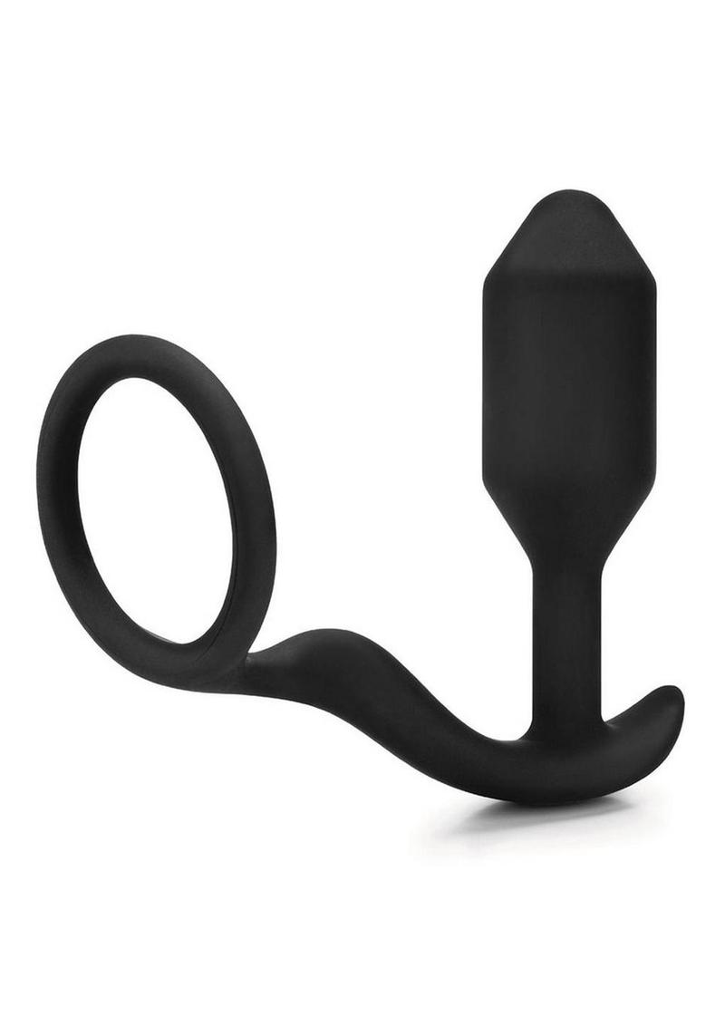 B-Vibe Snug And Tug Weighted Silicone Plug And Penis Ring