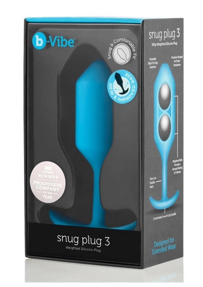 b Vibe Snug Plug 3 Weighted Silicone Anal Plug