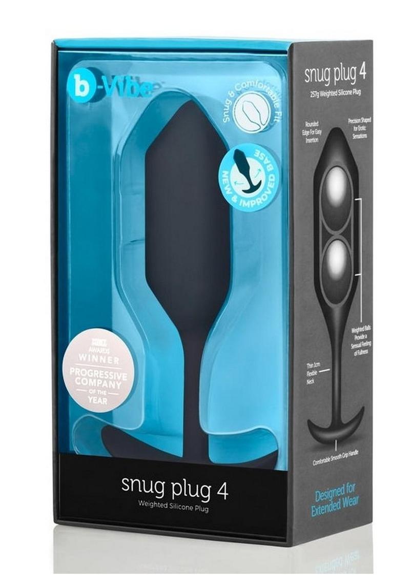 b Vibe Snug Plug 4 Weighted Silicone Anal Plug