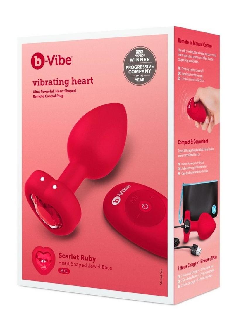 b-Vibe Vibrating Heart Shaped Jewel Anal Plug