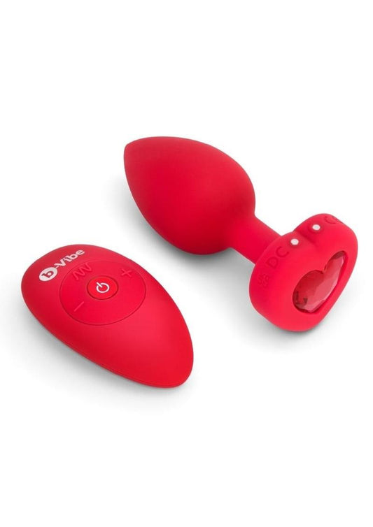 b-Vibe Vibrating Heart Shaped Jewel Anal Plug