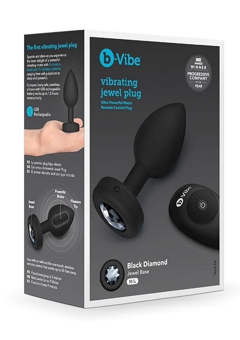 B-Vibe Vibrating Jewel Plug With Ultra Powerful Remote Control Motor