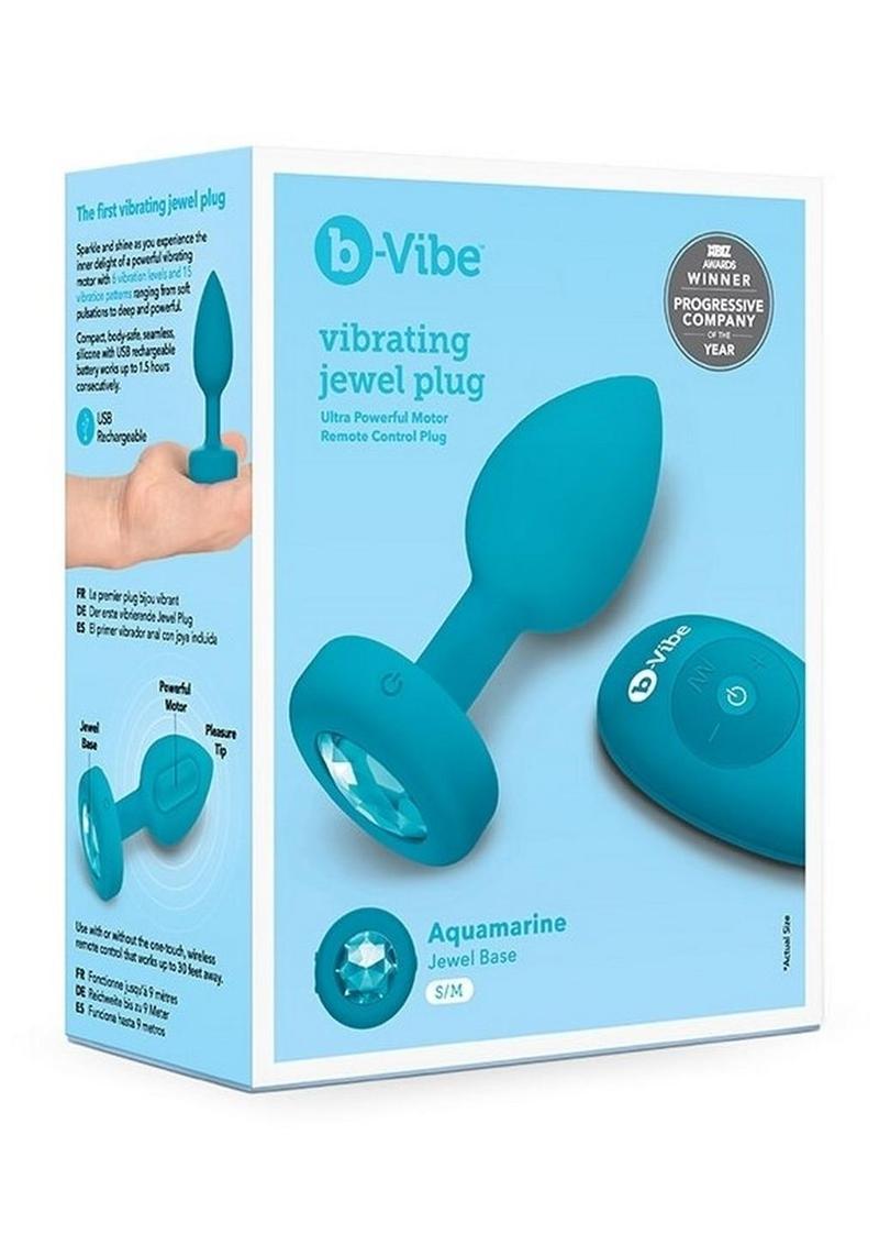 B-Vibe Vibrating Jewel Plug With Ultra Powerful Remote Control Motor