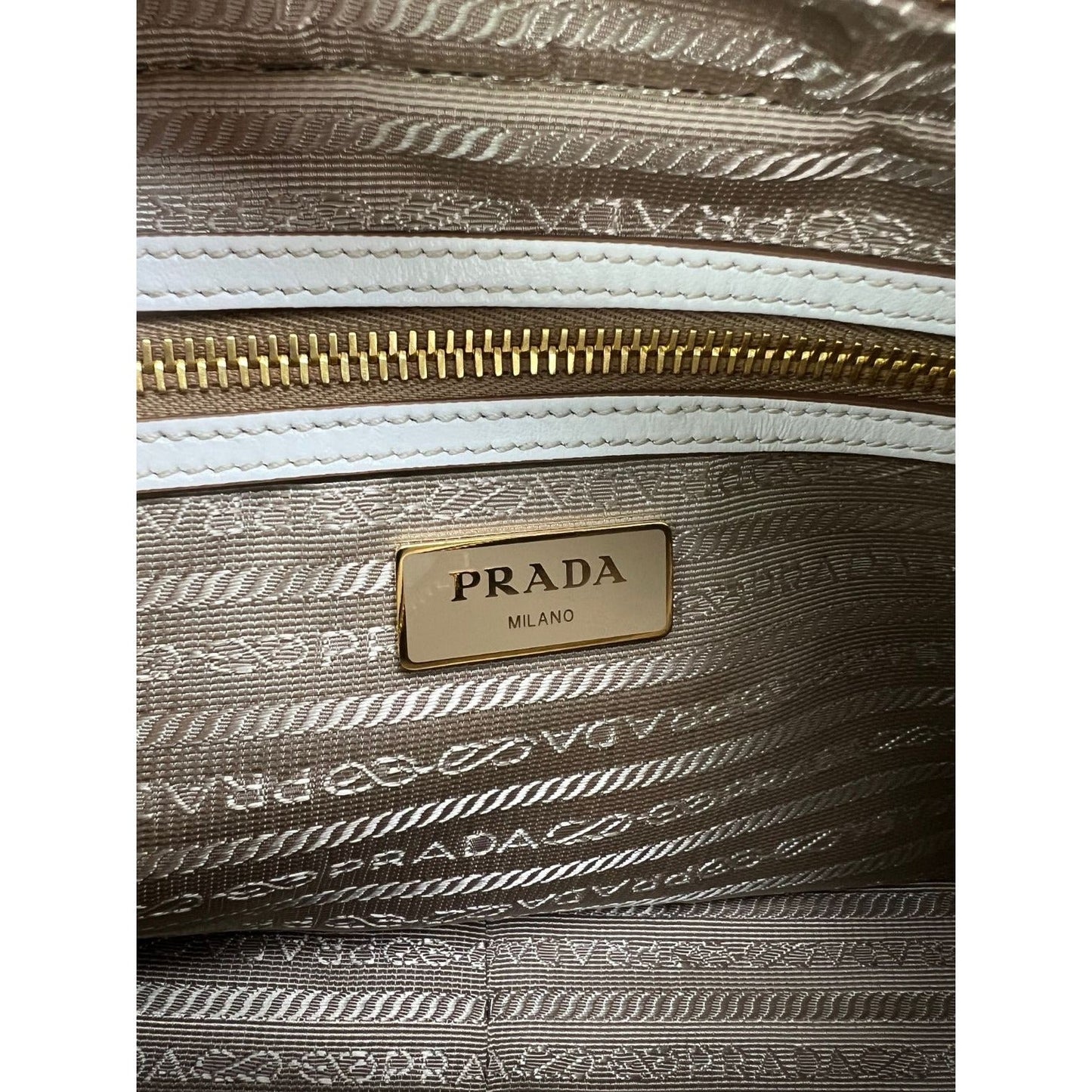Prada Khaki Canvas Camera Crossbody Bag