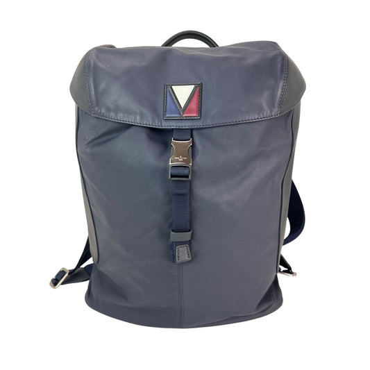 Louis Vuitton Calfskin Nylon V Line Pulse Navy Backpack Bag