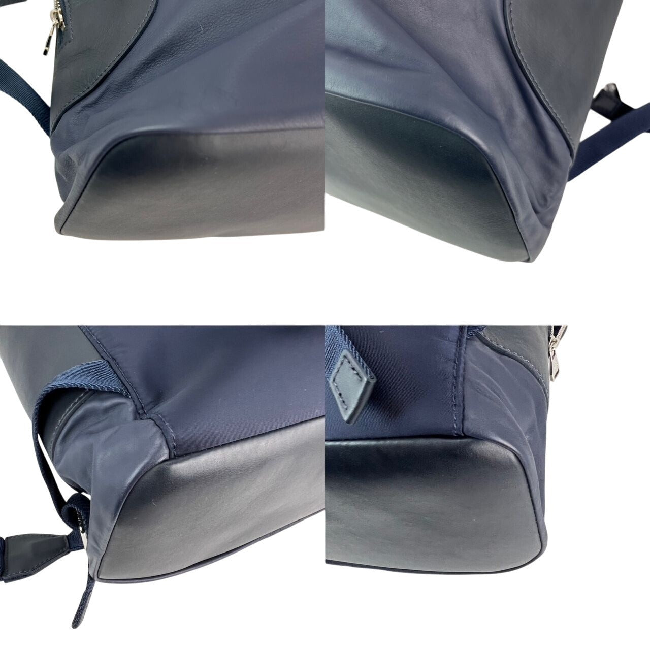 Louis Vuitton Calfskin Nylon V Line Pulse Navy Backpack Bag