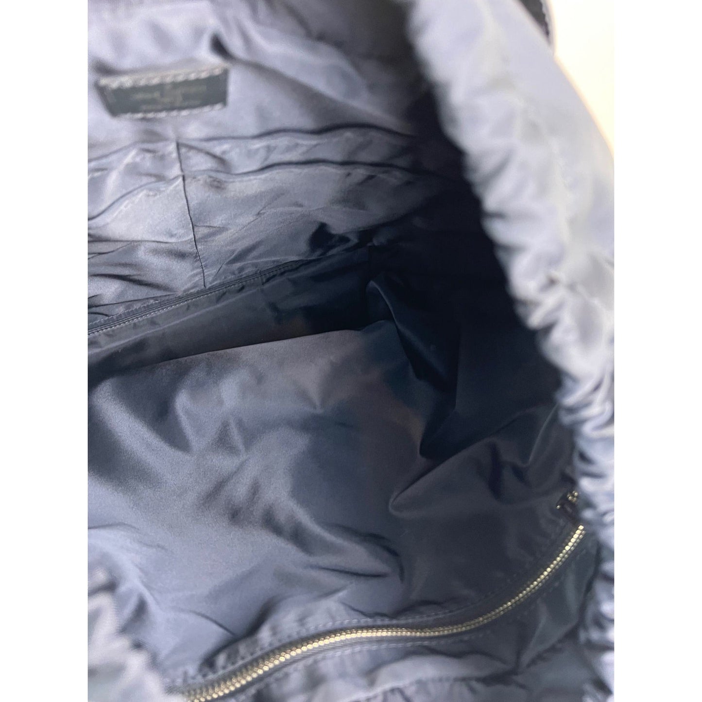 Louis Vuitton Calfskin Nylon V Line Pulse Navy Backpack Bag