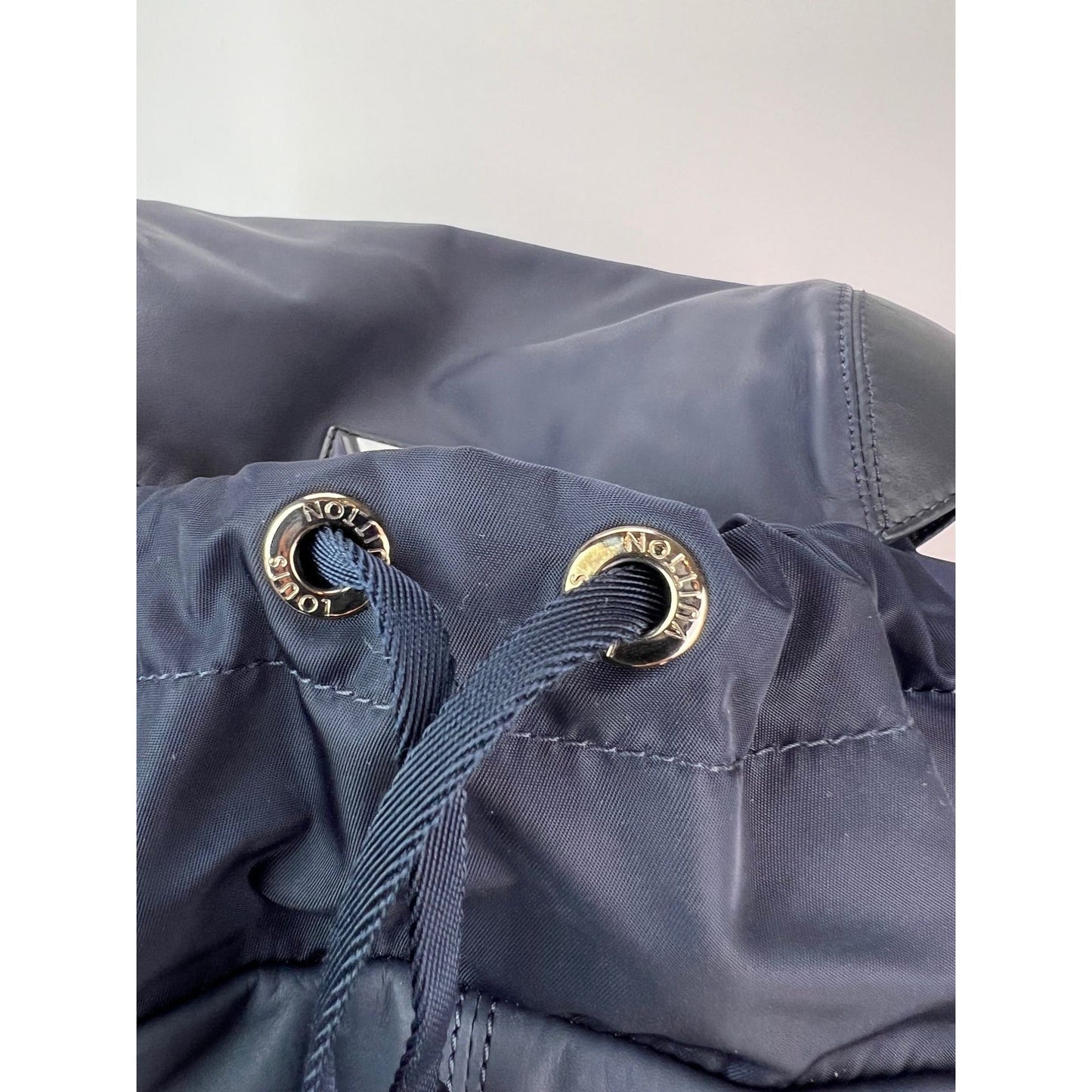 Louis Vuitton Calfskin Nylon V Line Pulse Navy Backpack Bag