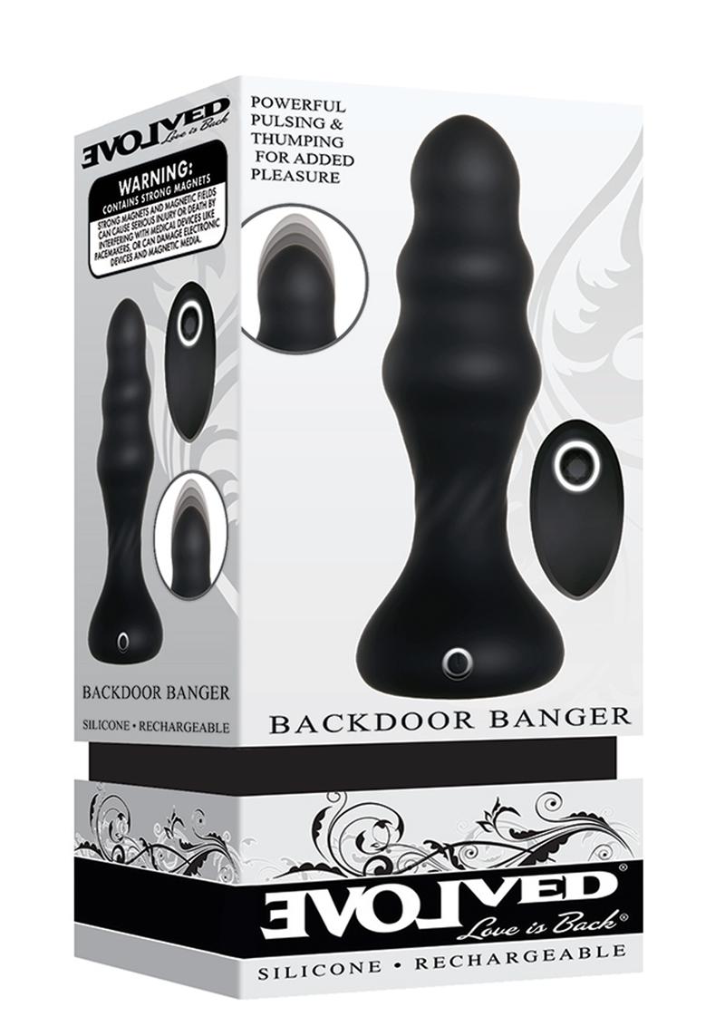 Evolved Backdoor Banger Silicone Rechargeable Anal Vibrator