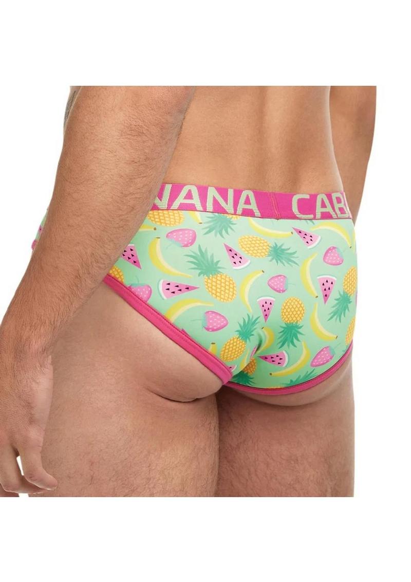 Banana Cabana Fruity Brazilian Bikini Mix Fun Tropical Print Men’s Brief
