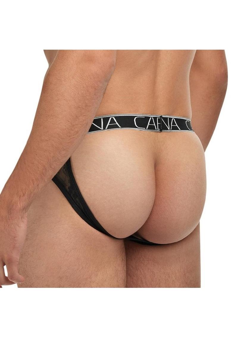 Banana Cabana Lace Nights Open Back Brief Sheer Men's Lace Lingerie