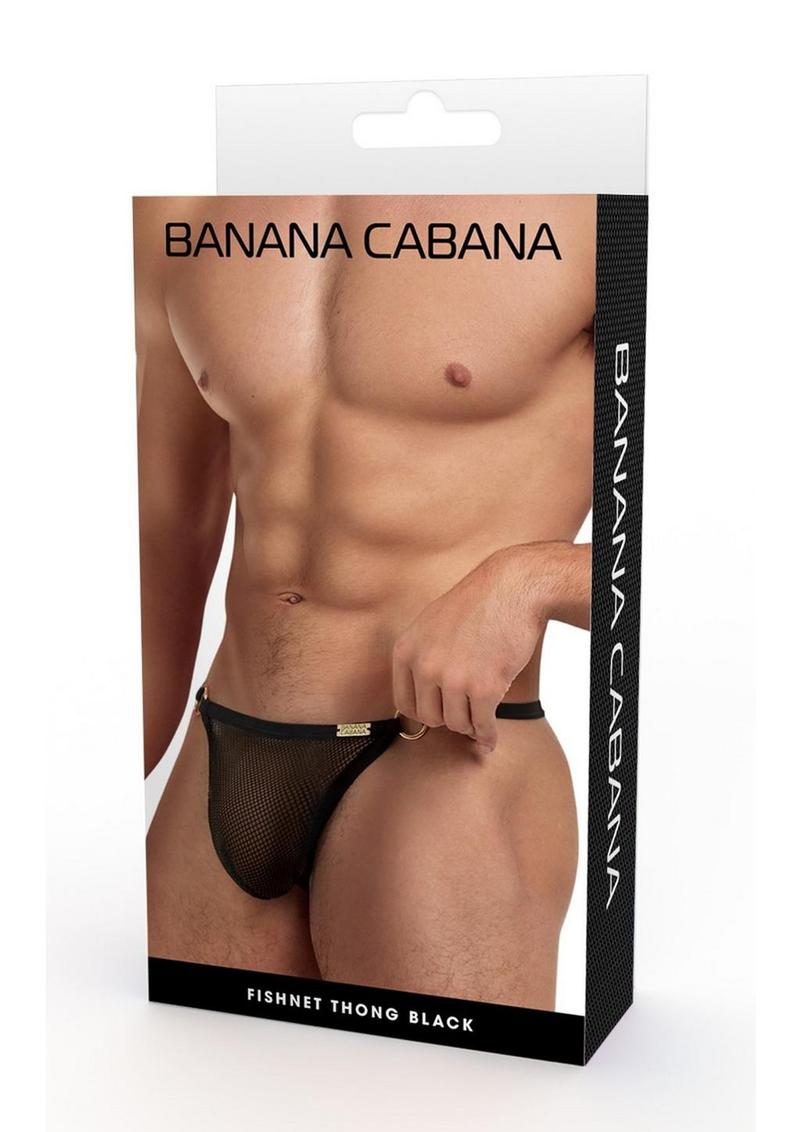 Banana Cabana Fishnet Thong Mesh G-String for Men