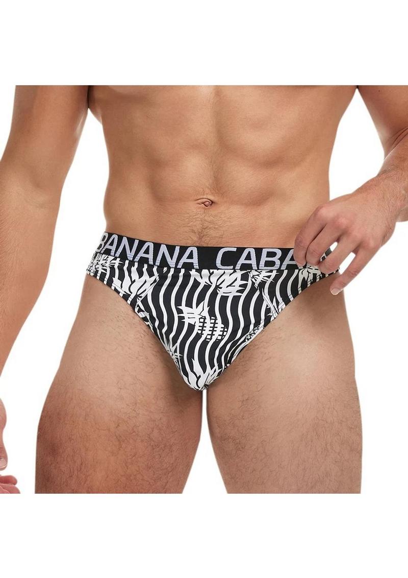 Banana Cabana Men's Lounge Thong And Tropical Print