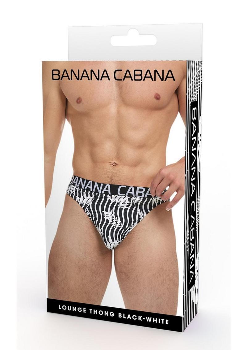 Banana Cabana Men's Lounge Thong And Tropical Print